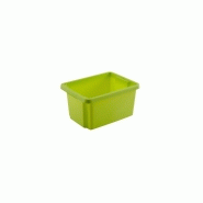 Boîte polypropylène verte - l.39 x p.29 x h.20 cm, 16 l