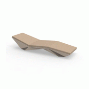 Chaise longue transat design FAZ - écru
