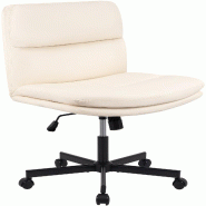 CLP Fauteuil lounge Eldor Similicuir HBT: 83x62x72 cm Crème - beige polyester 327638
