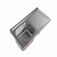 Gasfrit – Évier avec cuve sans châssis en acier inoxydable, 1000 × 500 mm - gris inox frega1000