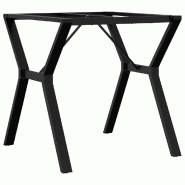 Helloshop26 - Pieds de table à manger cadre en Y 70 x 70 x 73 cm robustes et durables style industriel en acier noir 02_0047259 - noir acier 30002346