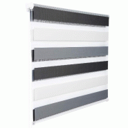 Helloshop26 - Store enrouleur zebra day and night rouleau double couche 90x150cm blanc gris anthracite  19_0000859 - gris polyester 3000246328989