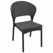 Matelpro - Chaise de bistrot empilable pour terrasse en polypropylène David - Gris foncéEmpilable jusqu'à 6 chaises - 3665367599368