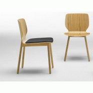Lot de 2 chaises Nim Wood avec placet d'assise Lot de 2 chaises Nim Wood avec placet d'assise