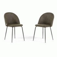 RATTATAN Lot de 2 chaises d’intérieur en similicuir, pieds en métal, design élégant pour cuisine, salle à manger, bar et restaurant – Sara †RATTATAN Lot de 2 chaises d’intérieur en similicuir, pieds en métal, design élégant pour cuisine, salle à manger, bar et restaurant – Sara â€