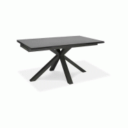SOLOLED Table Extensible De 160Cm À 240Cm Plateau Moderne En Céramique Sur Verre Trempé Gris Graphite - gris 8033959253618