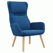 VidaXL Chaise de relaxation Bleu Velours Modèle Atlas Prime - 341361