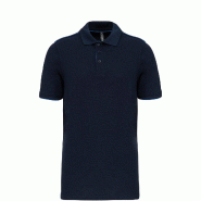 WK Designed To Work Polo DayToDay contrasté manches courtes homme Navy / Light Royal Blue 4XL 65% Polyester | 35% Coton - XXXXL 3663938183213