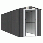 Abri de jardin Anthracite 192x689x223 cm Acier galvanisé Modèle Atlas Office Riviera - 8720845582159
