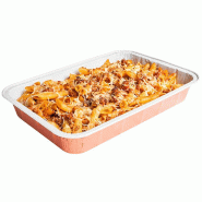 Barquette aluminium laqué cuivre intérieur blanc 2450cc 31,4x21,3x4,7cm - par 50