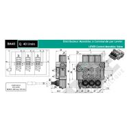 Bm40318 - distributeur hydraulique - perée - monobloc q 40 l/min