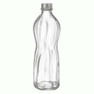 Bormioli Rocco Aqua Bouteille 100cl avec bouchon métallique à visser - 6 pièces - transparent BM138386