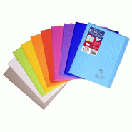 Clairefontaine Lot de 10 Cahier Kover Book 17x22, 96p./48 feuilles 90 g/m² piquées, couv. Transparentes assorties (10), ligné + marge - 3037929515015