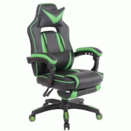 CLP Fauteuil de bureau Heat en similicuir Noir / Vert - vert polyester 1925532125 CLP Fauteuil de bureau Heat en similicuir Noir / Vert - vert polyester 1925532125