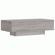 Décoshop26 - Table basse design moderne et contemporaine 100 x 49,5 x 31 cm bois d'ingénierie gris DEC039931 - gris Bois massif 3000264667916