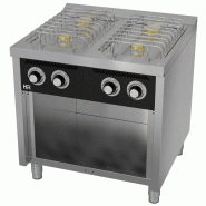 Fourneau à gaz professionnel gamme basic 4 feux vifs sur placard ou... - PCB4F750E