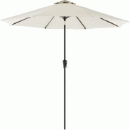Helloshop26 - Parasol de jardin ombrelle protection toile polyester octogonale inclinable manivelle balcon terrasse piscine plage 12_0000797 - 3000102