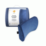 INPHYSIO Coussin de soutien lombaire DOUX – sangle de fixation incluse – 35x31x12 cm - bleu 3760371010004_0