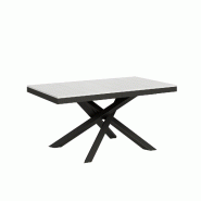 Itamoby Table Extensible 90X160/264 Cm Volantis Evolution Frêne Blanc Structure Anthracite - blanc 8050598006672