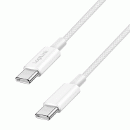 LogiLink Câble USB 2.0, USB-C - USB-C, 1,5 m, blanc - blanc 4052792077957