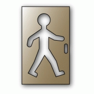 POCHOIR ROUTIER SIGNALISATION "PIÉTON" EN CONTREPLAQUÉ