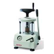 Presse à pastiller FRITSCH - hydraulique manuelle - force de pressage jusqu'à 250 kN - pastilles Ø 40 mm et Ø 32 mm