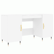 VidaXL Bureau blanc 140x50x75 cm bois d'ingénierie Modèle Orion Logic - 829524
