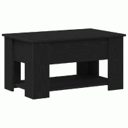 VidaXL Table basse Chêne noir 79 x 49 x 41 cm Bois d'ingénierie Modèle Diamant Plus - 862765