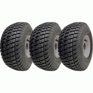 15x6.00-6 Roues de tondeuse à gazon moyeu 65mm, pneu sur jante roulements 20mm (lot de 3) 15x6.00-6 Roues de tondeuse à gazon moyeu 65mm, pneu sur jante roulements 20mm (lot de 3)