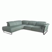 AC ANGEL CERDA Angel Cerdá Canapé d'angle relax gauche en cuir vert turquoise 6251C 306 x 229 x 97 - vert fourrure 8435631039877 AC ANGEL CERDA Angel Cerdá Canapé d'angle relax gauche en cuir vert turquoise 6251C 306 x 229 x 97 - vert fourrure 8435631039877