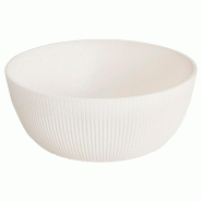 ADRIER - CC-0004-WHT - (Pack de 4 unités) - Bol rond - 29,5 cm x 11,5 cm - Blanc - blanc plastique CC-0004-WHT