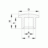 B012 - bouchon lisse pour filetage et axe