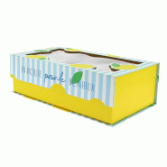 Boite carton rectangle pliable Bonheur 32x18 - Boite carton rectangle pliable Bonheur 32x18 -