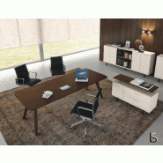 Bureau de Direction Rail en bois- Bralco. - 200, Chêne foncé_1