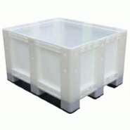 Caisse palette plastique disponible en version pieds, 2 semelles, 3 semelles - JUMBO BOX P1200X1000 MM Caisse palette plastique disponible en version pieds, 2 semelles, 3 semelles - JUMBO BOX P1200X1000 MM