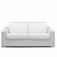 CANAPÉ EXPRESS 120 CM DREAMER EDITION CUIR ET PU CAYENNE BLANC MATELAS 16 CM