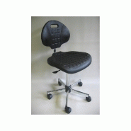 Chaise technique d'atelier en polyuréthane (patins - acier chromé) - chp2721p.As