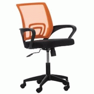 CLP Fauteuil de bureau Auburn en maille avec hauteur réglable et pivotant Orange - orange polyester 317876 CLP Fauteuil de bureau Auburn en maille avec hauteur réglable et pivotant Orange - orange polyester 317876