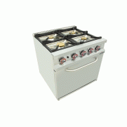 Fourneau à gaz - 6 feux - 3x7,5 + 3x5,5 kW - Avec four GN2/1 - Arilex - 0637902838907