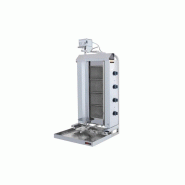 Gaz gril à kebab avec moteur en haut – gril à gyros 4 brûleur – Beweglich – max. 60 kg – avec portes battantes – 65 x 85 cm – Réf. AKS