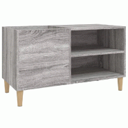 Helloshop26 - Armoire à disques classique avec grand espace de rangement 84,5 x 38 x 48 cm en bois d'ingénierie gris 02_0049200 - gris Bois massif 3