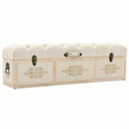 Helloshop26 - Banc banquette de rangement 110 cm crème bois de sapin massif et tissu 02_0010762 - 3000591947767 Helloshop26 - Banc banquette de rangement 110 cm crème bois de sapin massif et tissu 02_0010762 - 3000591947767