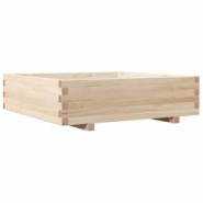 Helloshop26 - Jardinière bac lit surélevé plantes fleurs terrasse jardin 90 x 90 x 26,5 cm bois de pin massif marron 02_0038048 - 3000214035949 Helloshop26 - Jardinière bac lit surélevé plantes fleurs terrasse jardin 90 x 90 x 26,5 cm bois de pin massif marron 02_0038048 - 3000214035949