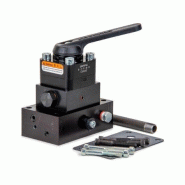 VM33L, Distributeurs Montés sur Pompe, Manuelle, 3-voies, 3-positions, Centre Tandem, avec blocage