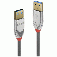 LINDY Câble USB USB 3.2 Gen1 (USB 3.0 / USB 3.1 Gen1) Connecteurs : USB-A (x2) 3,00 m Gris 3662 - 4002888366281