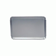 Plateau traiteur 19x28 cm en carton argenté - par 25 - haute rigidité 1200 gr/m2
