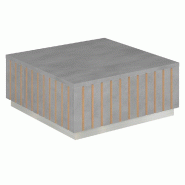 Podium pour mannequins Vertigo T03 MDF naturel et béton 60x60x25cm