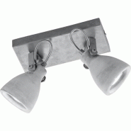 Spot 2xGU10 orientables gris béton - Trio - Concrete - gris 4017807299526 Spot 2xGU10 orientables gris béton - Trio - Concrete - gris 4017807299526