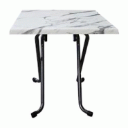 Stamp Reverdy table variation 70x70 marbre blanc 5657/pied gris martele - multicolore multi-matériau 3661365003586 Stamp Reverdy table variation 70x70 marbre blanc 5657/pied gris martele - multicolore multi-matériau 3661365003586