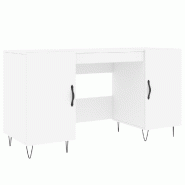 VidaXL Bureau blanc 140x50x75 cm bois d'ingénierie Modèle Orion Edge Plus - 829540